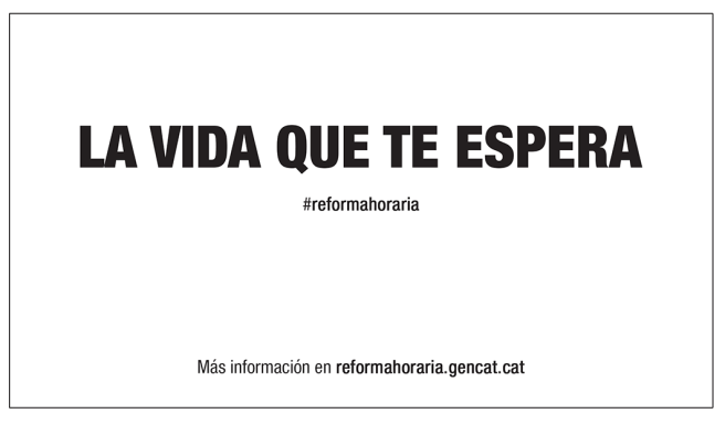 Texto que dice "La vida que te espera", seguido de "Infomateriales".