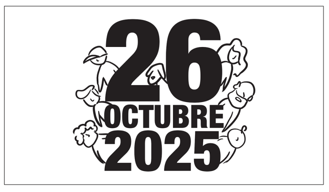 "Fecha destacada: 26 de octubre de 2025, con ilustraciones de personajes."
